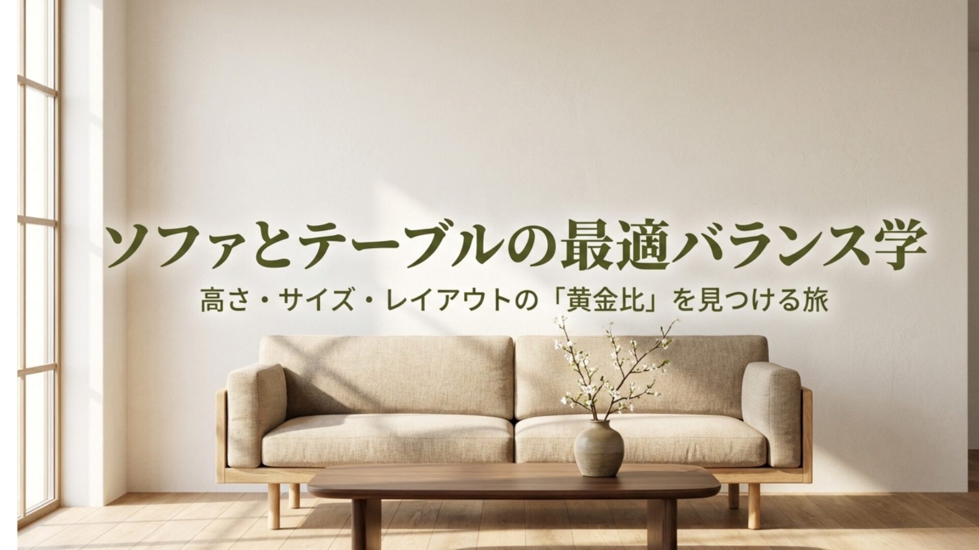 ソファとテーブルの最適バランス学：高さ・サイズ・レイアウトの黄金比