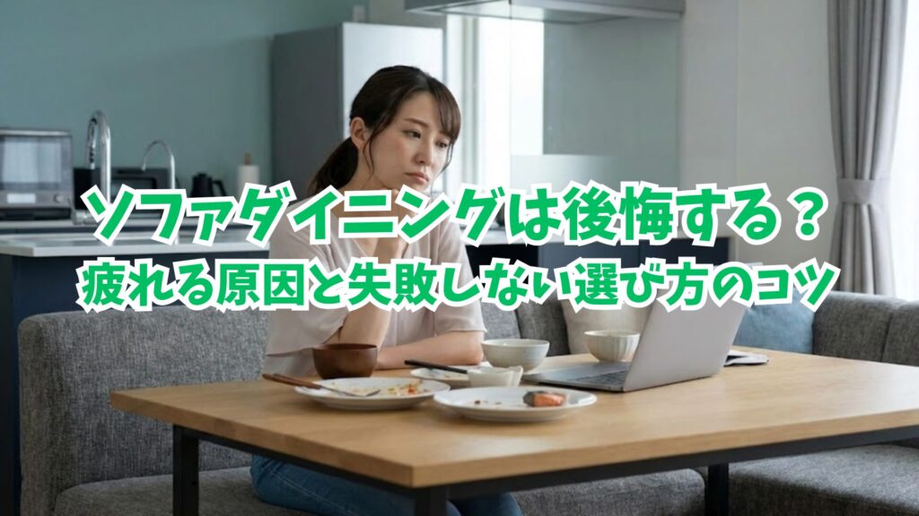 ソファダイニングは後悔する?疲れる原因と失敗しない選び方のコツ