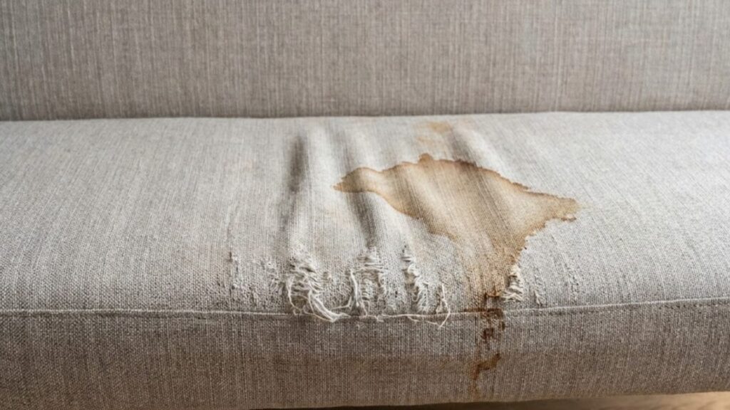 クッションのへたりや食べこぼしによる寿命問題