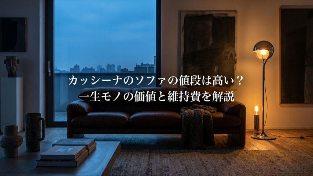 カッシーナのソファの値段は高い？一生モノの価値と維持費を解説