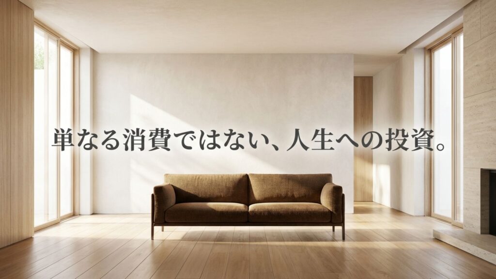 単なる消費ではない、人生への投資としてのカッシーナソファ