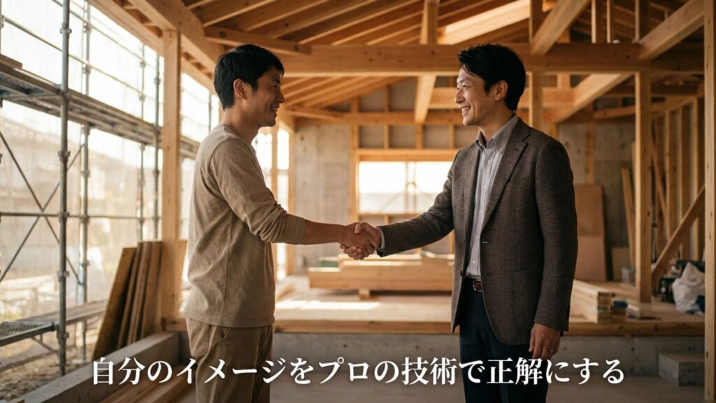 作成したイメージ図を元にプロの技術で設計図として完成させるプロセス