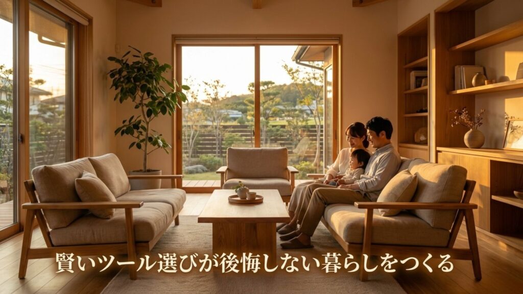 理想の暮らしを実現するためのツール選びの重要性を説くイメージ画像