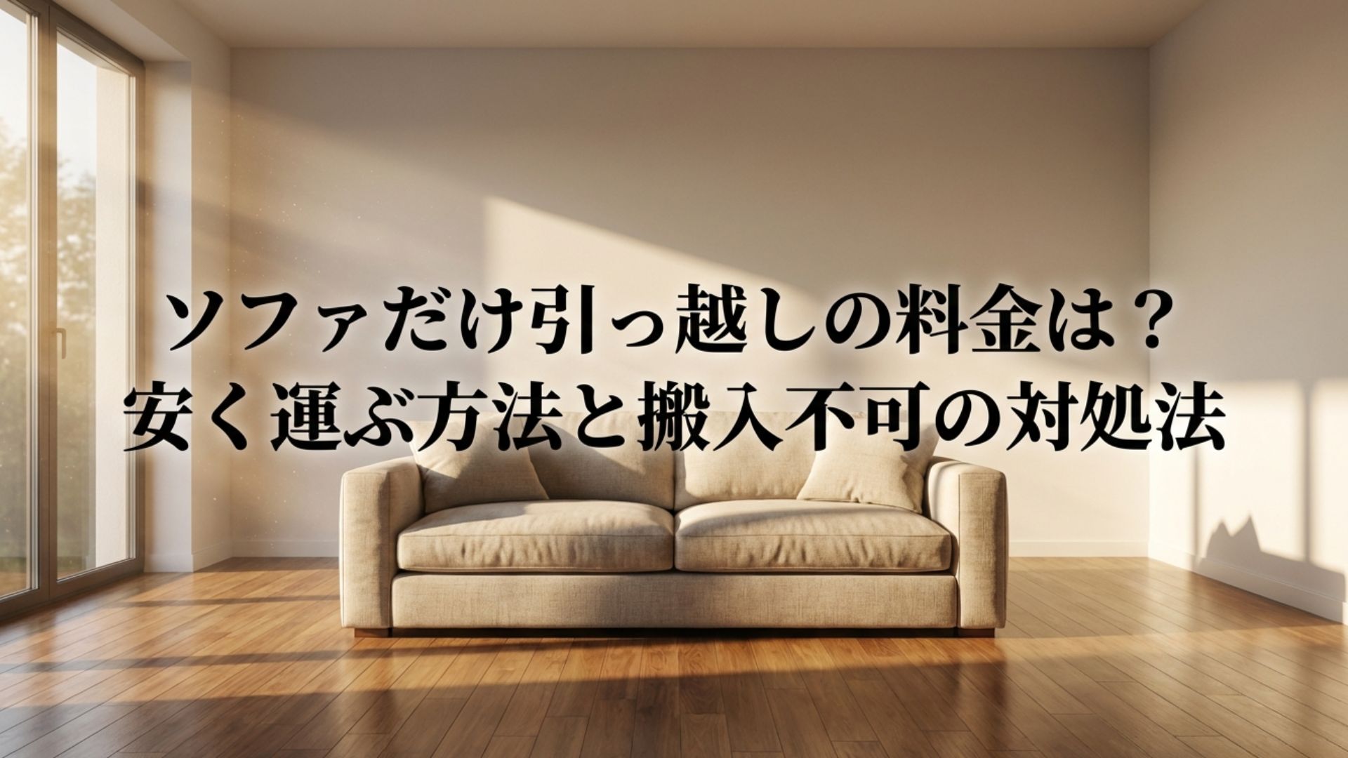 ソファだけ引っ越しの料金相場と安く運ぶ方法、搬入不可時の対処法をまとめたガイドの表紙