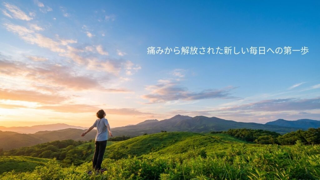 腰痛対策クッションを活用して新しい毎日を迎えるイメージ