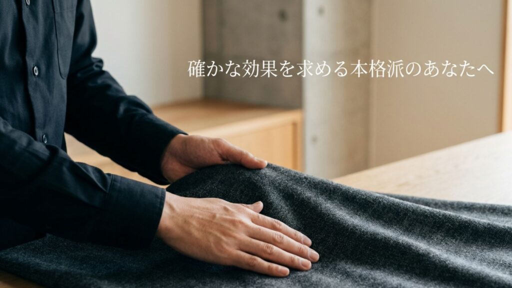 確かな効果を求める本格派の方に向けたクッション選びのイメージ