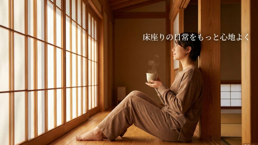 床座りの日常を心地よくする座布団や座椅子用クッションのイメージ