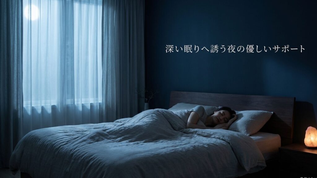 睡眠時の腰の負担を和らげる睡眠サポートクッションのイメージ