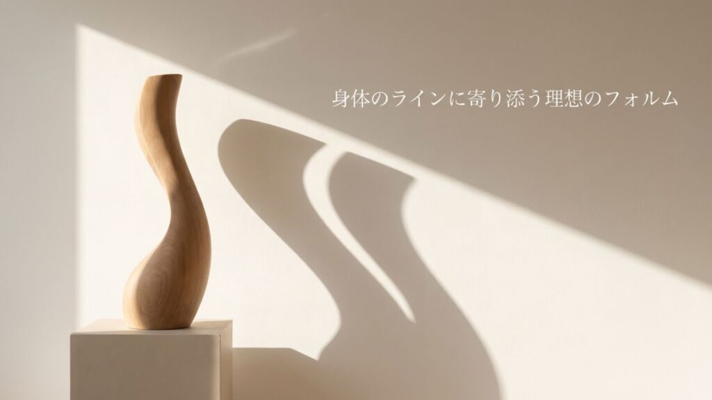 身体のラインに合わせたクッションの形状を選ぶイメージ