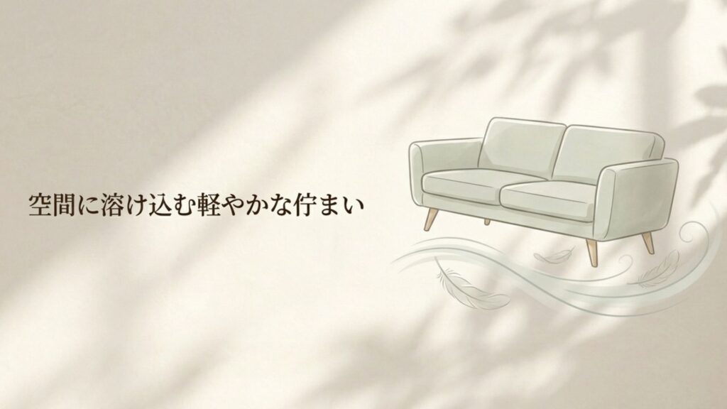 空間に溶け込む軽やかな佇まい