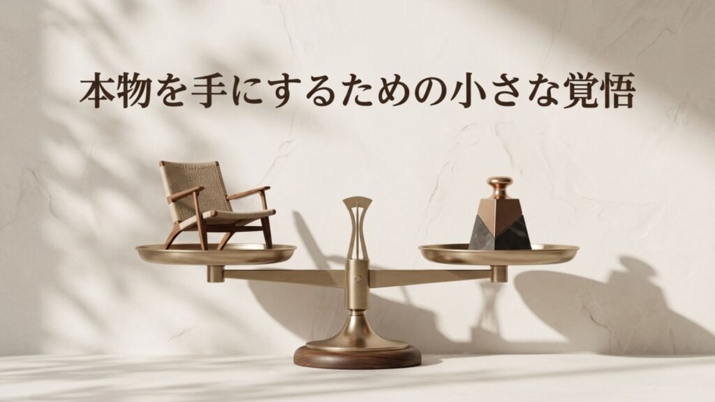 本物を手にするための小さな覚悟