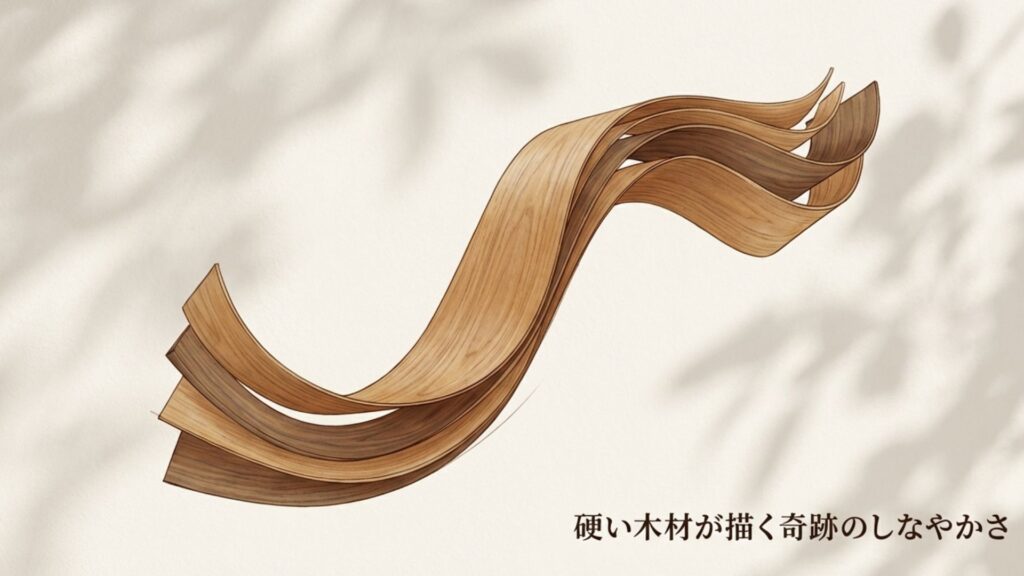 硬い木材が描く奇跡のしなやかさ