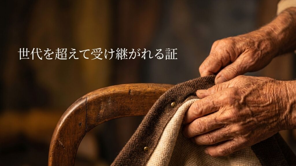 世代を超えて受け継がれる証