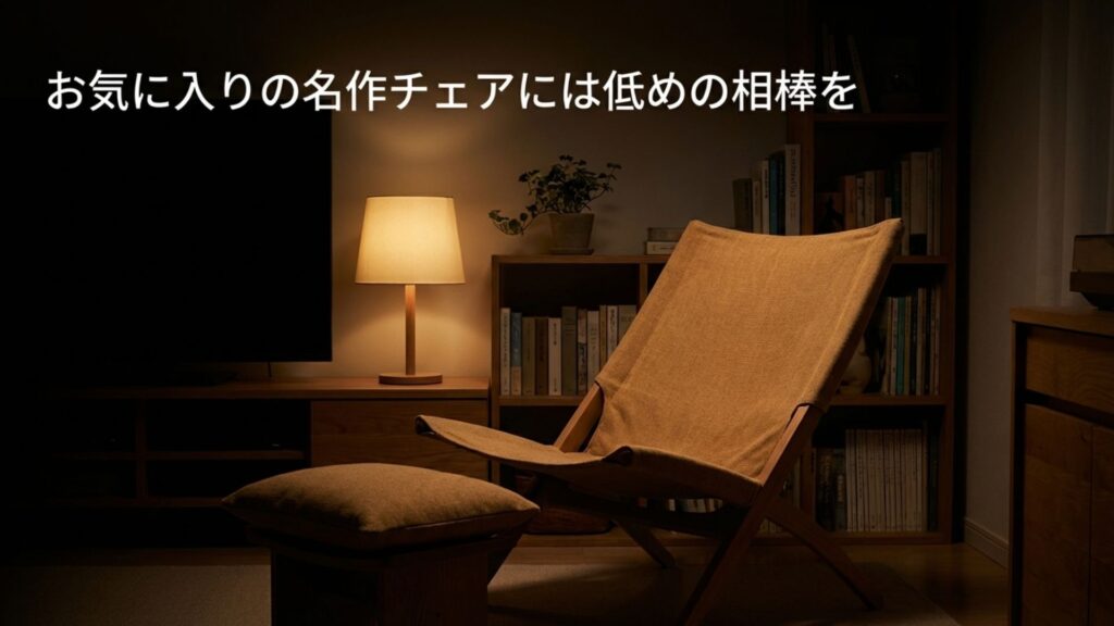 お気に入りの名作チェアには低めの相棒を