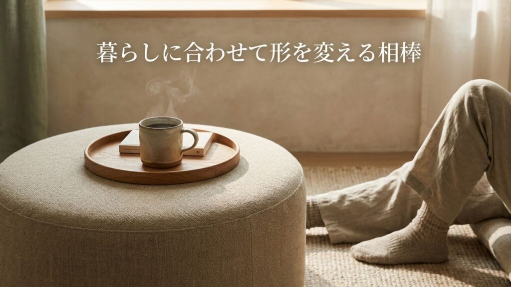 暮らしに合わせて形を変える相棒としての多用途なオットマン活用法