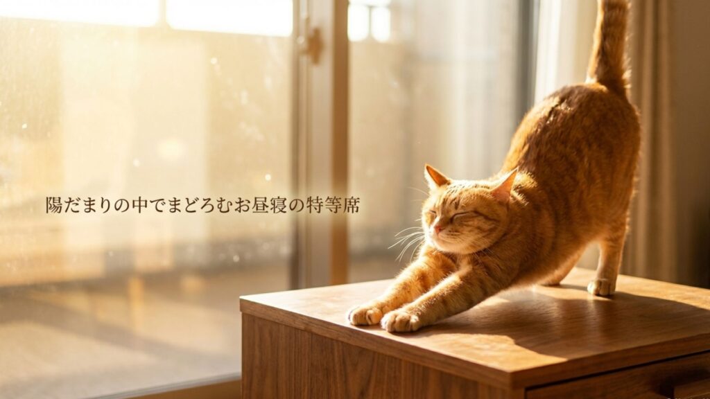 陽だまりの中でまどろむお昼寝の特等席