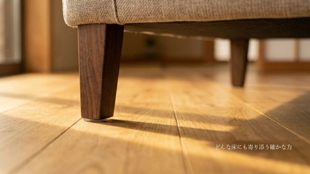 どんな床にも寄り添う確かな力というテキストが書かれたイメージ画像