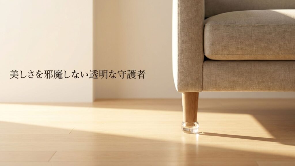 美しさを邪魔しない透明な守護者というテキストが書かれたイメージ画像