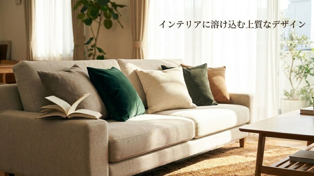 「インテリアに溶け込む上質なデザイン」というメッセージ