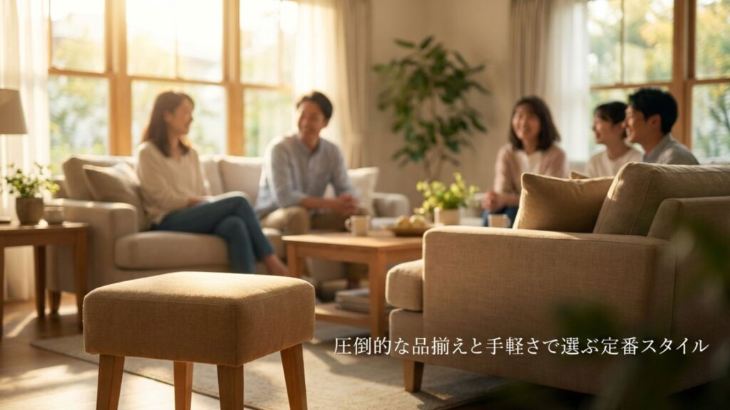 圧倒的な品揃えと手軽さで選ぶ定番スタイルというテキスト