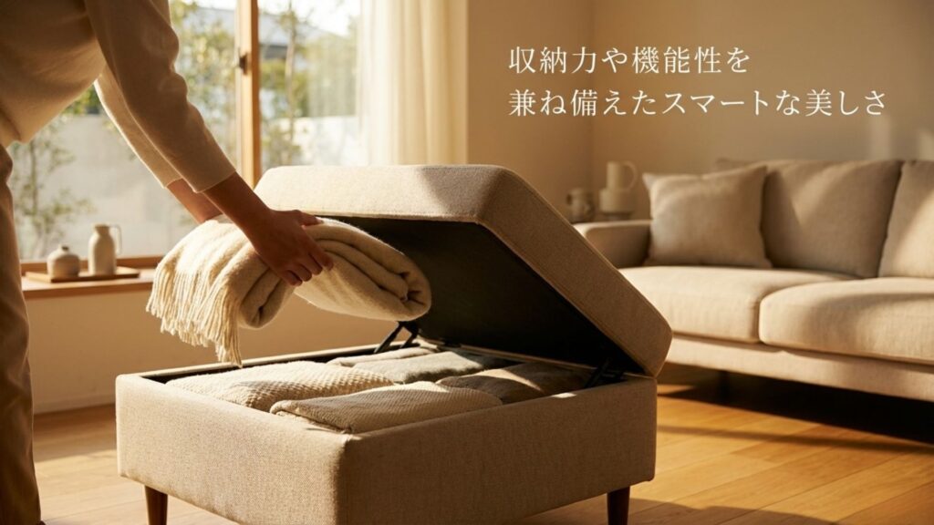 収納力や機能性を兼ね備えたスマートな美しさというテキスト
