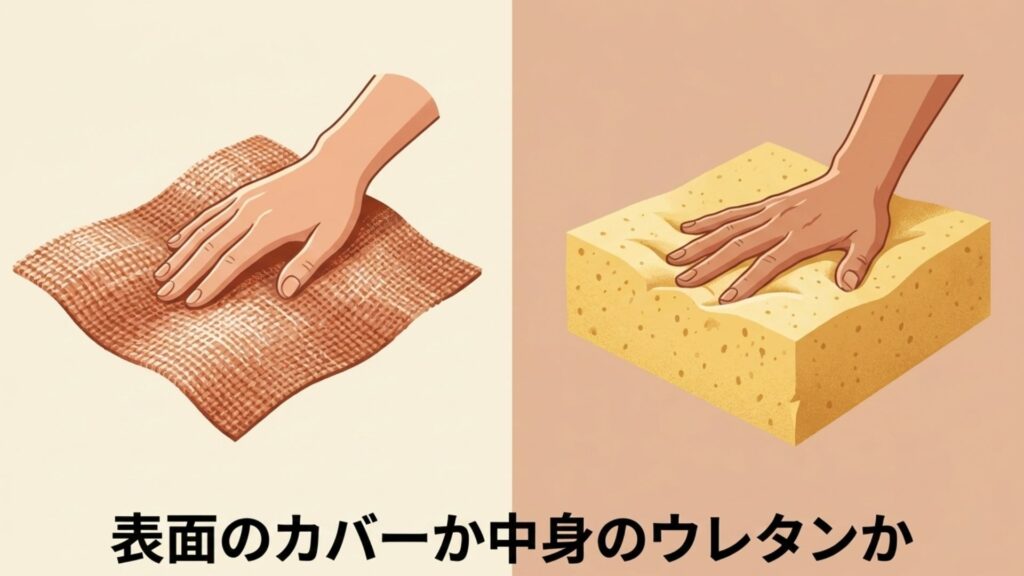 ソファの表面のカバーを替えるか中身のウレタンを替えるかの判断基準